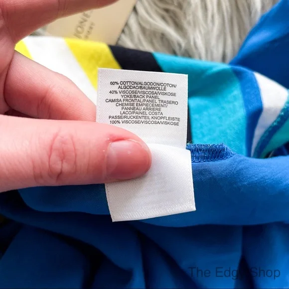 Jones New York | Sport Striped Short Sleeved June Blouse - Picture 6 of 6